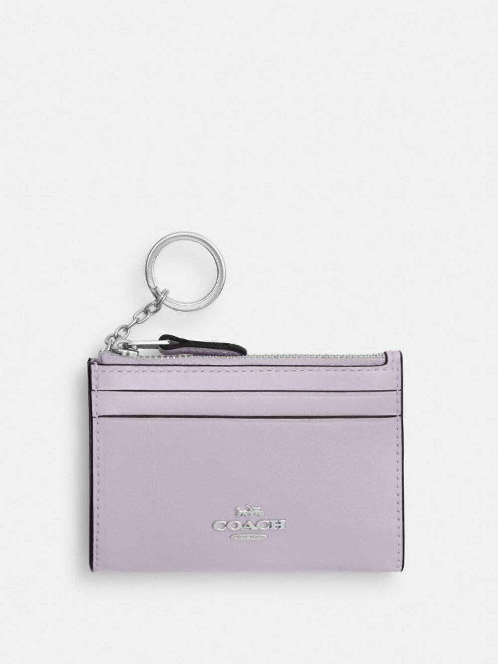 NWT Authentic Coach Light Amethyst w/ Silver Mini Skinny Id Case Style No. CEC47